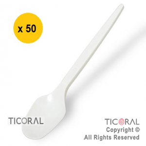 CUCHARA SUNDAE KV BLANCA  X 50 UNIDADES